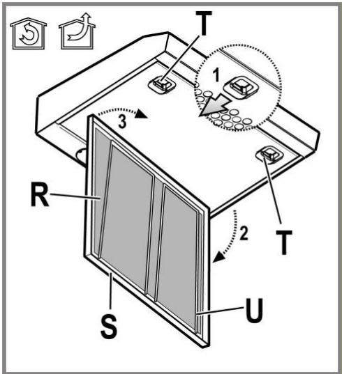 HOTPOINT HSLMO 66F AS K - Entretien des filtres anti-graisses - 2
