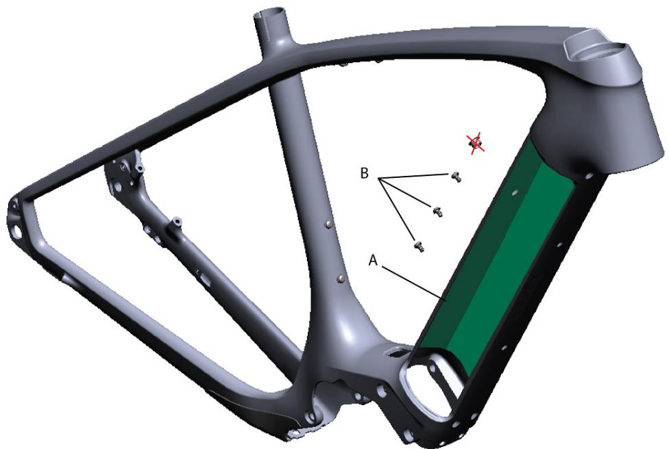 TREK ALLANT+ 9 - ALLANT+ 9.9S - ALLANT+ 9S - Compartiment de la batterie avec manchon pour câbles - 1