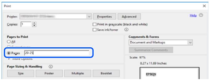 EPSON ET-4850 - Impression de certaines pages uniquement - 1