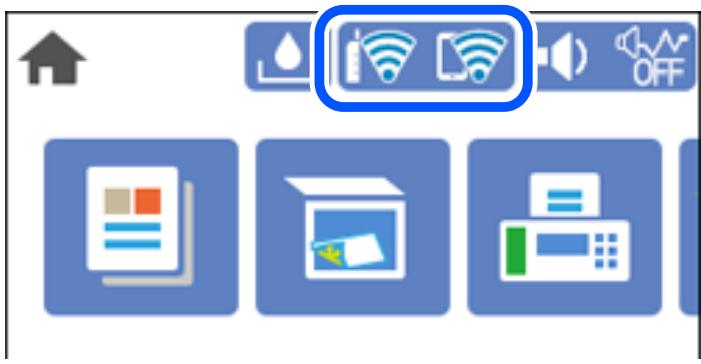 EPSON ET-4850 - Vérification de l'état de la connexion réseau à l'aide de l'icône réseau - 1