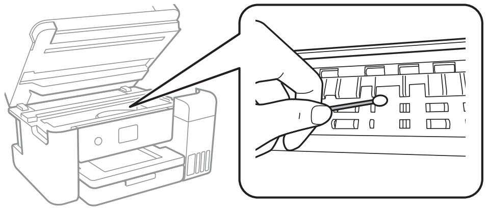 EPSON ET-4850 - Nettoyage du trajet du papier en cas de traces d'encre - 1