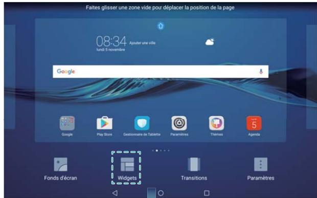 HUAWEI MEDIAPAD M3 LITE - Ajouter des widgets - 1
