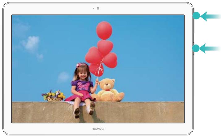 HUAWEI MEDIAPAD M3 LITE - Appuyer sur les boutons pour enregistrer - 1
