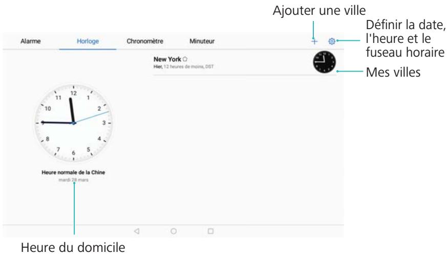 HUAWEI MEDIAPAD M3 LITE - Configurer l'horloge internationale - 1