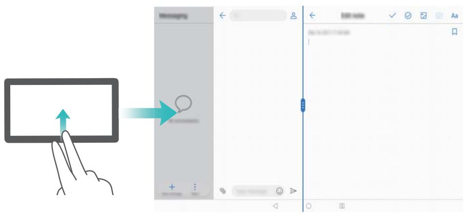 HUAWEI MEDIAPAD M3 LITE - Utiliser les gestes de glissement pour activer le mode écran partagé - 1