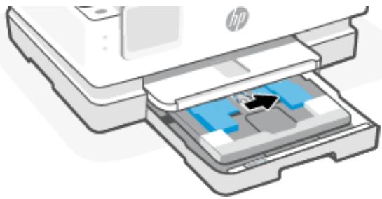 HP ENVY INSPIRE 7221E - Faites glisser les guides de papier pour les positionner tout contre les bords du bac photo. - 1