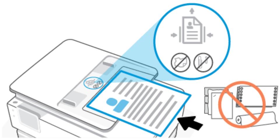 HP ENVY INSPIRE 7221E - Pour charger un original dans le chargeur de documents - 2