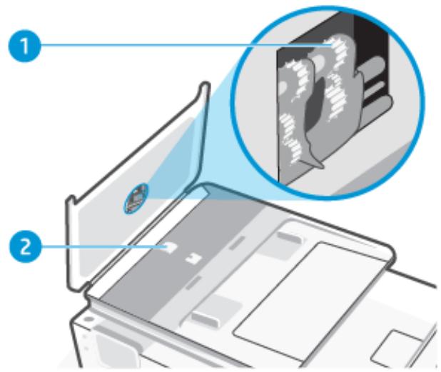 HP ENVY INSPIRE 7221E - Nettoyer le chargeur de documents (certains modèles uniquement) - 2