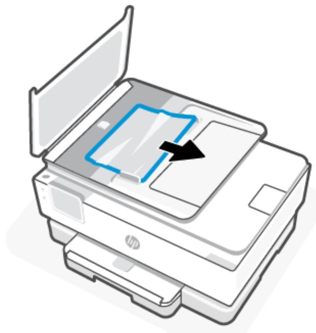 HP ENVY INSPIRE 7221E - Pour éliminer un bourrage papier dans le chargeur de documents (certains modèles uniquement) - 2