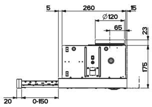 FRANKE TELESCOPIC FTC 632L WH - Encombrement - 3