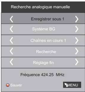 HAIER LE32K6000T TA©LA©VISION LED 80 CM EGP/PRO/HOSPITALITY - 3) Recherche manuelle de programmes analogiques (ATV) - 1