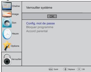 HAIER LE32K6000T TA©LA©VISION LED 80 CM EGP/PRO/HOSPITALITY - Menu verrouillage - 1