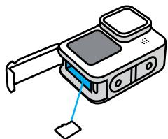 GOPRO HERO10 - Insertion de la CARTE SD et de la batterie - 2