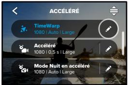 GOPRO HERO10 - Paramètres du mode accéléré - 1