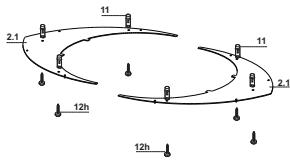 FABER NEST - Fixation rallonge PLAQUE (MODELE NEST) - 1