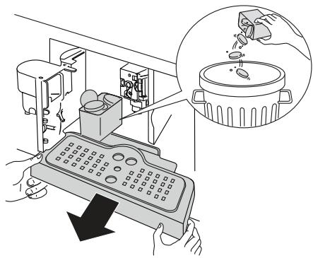 HOTPOINT CM 9945 HA - Au moment du nettoyage, il convient de dégager complètement le bac-égoutoir. - 1