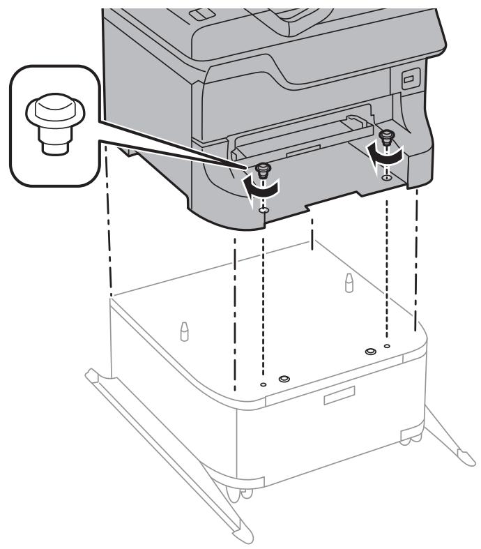EPSON WORKFORCE WF-2885DWF - Fixez les supports avec les fixations et les vis. - 3