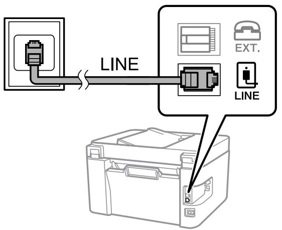 EPSON ET-2826 - Connexion à la ligne téléphonique standard (RTC) ou à la ligne PBX - 1