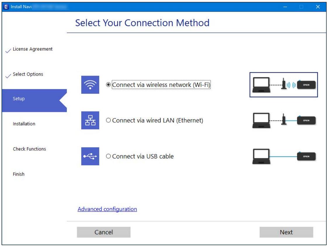EPSON ET-2826 - Sélection de la modification des méthodes de connexion - 1