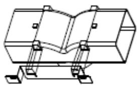 CANDY CVMAD601N - Installation (déflecteur d'air pour t-shape, VERRE incurvé, modeles en VERRE PLAT): - 2