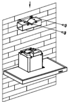 CANDY CVMAD601N - Installation (déflecteur d'air pour t-shape, VERRE incurvé, modeles en VERRE PLAT): - 4