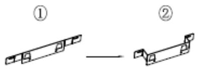 CANDY CVMAD601N - Installation (déflecteur d'air pour t-shape, VERRE incurvé, modeles en VERRE PLAT): - 1