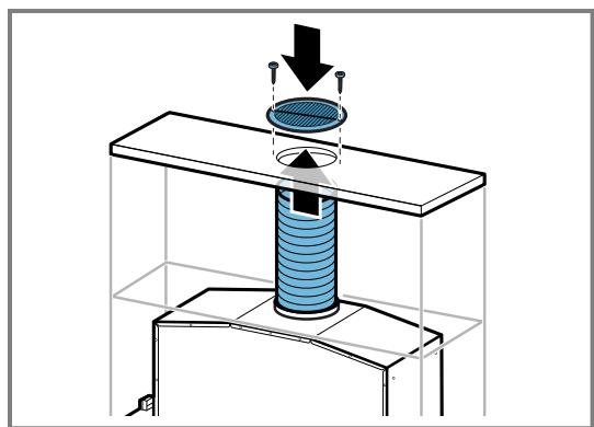 NEFF D58ML66N1 - Réaliser le raccordement de la recirculation de l'air - 1