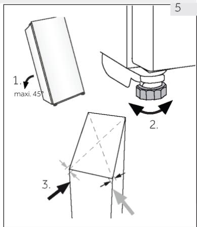 HAIER HWS77GDAU1 - Alignement de l'appareil - 1