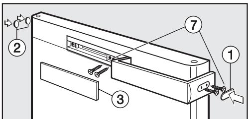 MIELE KD28052WS  -  KD 28052 ws - Mise en place des poignées de porte. - 3