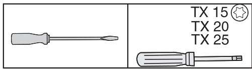 MIELE KD28052WS  -  KD 28052 ws - Pour inverser la fixation de porte, vous avez besoin des outils suivants : - 1