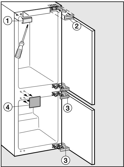 MIELE KFN37282ID - Réglage de la charnière de porte - 3