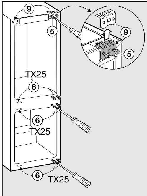 MIELE KFN37282ID - Réglage de la charnière de porte - 5