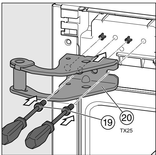 MIELE KFN29283DEDTCS - Mise en place de la charnière de porte supérieure - 4