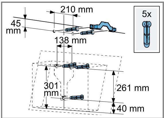NEFF D95IHM1S0 - Préparation du mur - 2