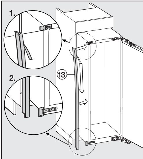 MIELE K32222I - Uniquement pour les parois démeublables d'une épaisseur de 16 mm : - 3