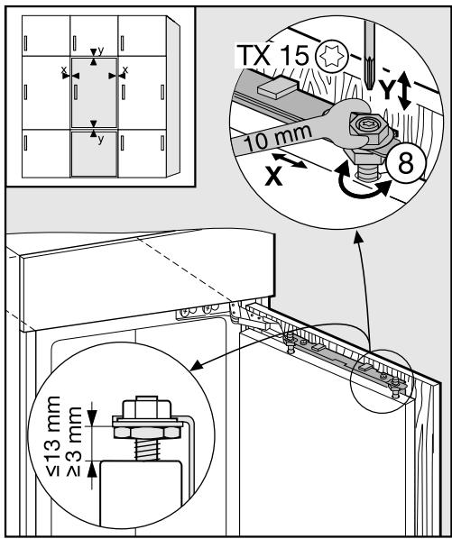 MIELE K32222I - Montage de la porte du meuble - 7