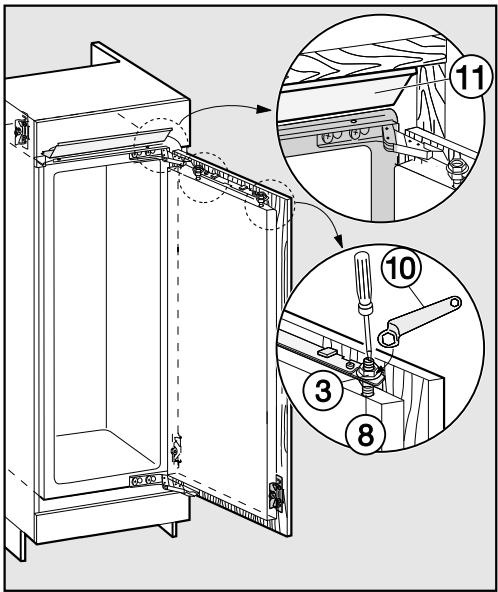 MIELE K32222I - -Réglage en hauteur (y) - 1