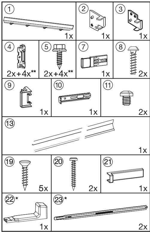 MIELE K32222I - Pour l'encastrement de l'appareil dans la niche : - 1