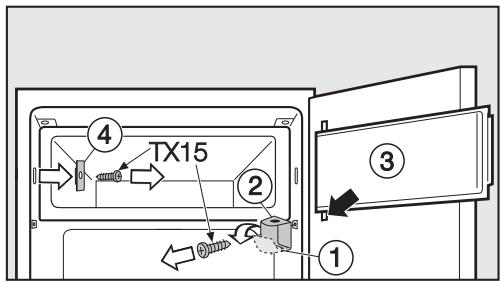 MIELE K32222I - Monter la porte - 4