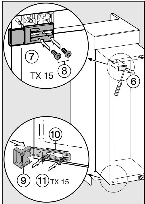 MIELE K32222I - Uniquement pour les parois démeublables d'une épaisseur de 16 mm : - 2