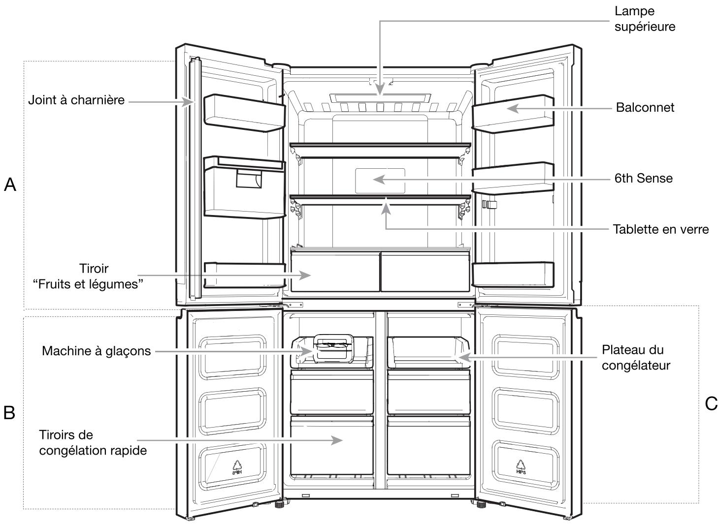 WHIRLPOOL WQ9E1L - PIÈCES ET CARACTÉRISTIQUES - 1
