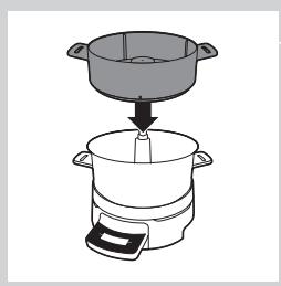 PHILIPS HR1040/90 - Mettez les aliments que vous voulez préparer dans le panier vapeur, l'insert cuit-pâtes et/ou le plateau vapeur. positionnez le panier vapeur, l'insert cuit-pâtes et le plateau vapeur. - 2