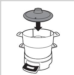 PHILIPS HR1040/90 - Mettez les aliments que vous voulez préparer dans le panier vapeur, l'insert cuit-pâtes et/ou le plateau vapeur. positionnez le panier vapeur, l'insert cuit-pâtes et le plateau vapeur. - 5