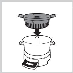 PHILIPS HR1040/90 - Mettez les aliments que vous voulez préparer dans le panier vapeur, l'insert cuit-pâtes et/ou le plateau vapeur. positionnez le panier vapeur, l'insert cuit-pâtes et le plateau vapeur. - 1