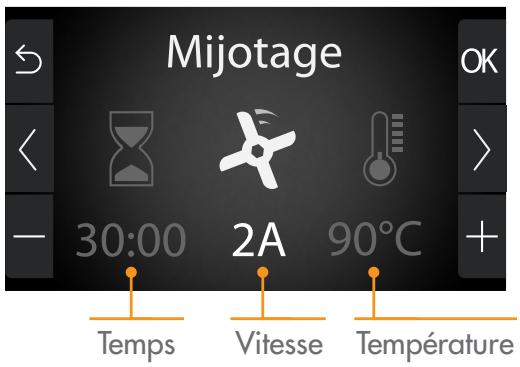 MAGIMIX COOK EXPERT XL CONNECT - Réglages des paramètres (temps, vitesse, température) - 1