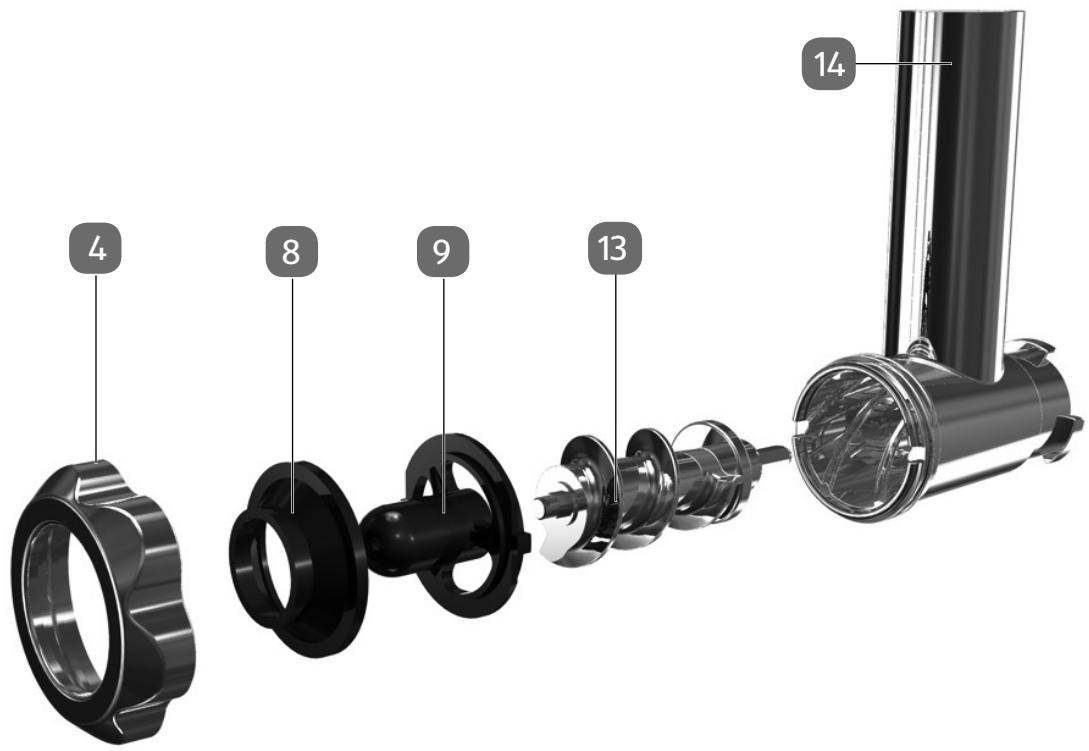 MEDION MD 16480 - Utilisation du hareoir à viande avec accessoire pour kebabs - 1