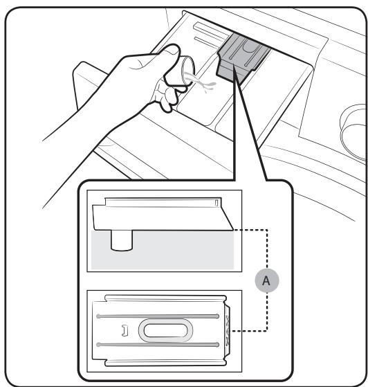 SAMSUNG WD80TA046BE - Verser la lessive dans le tiroir à lessive - 2