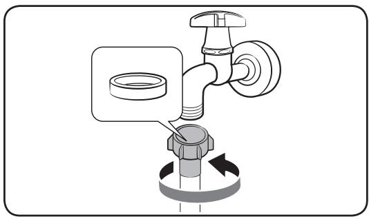 SAMSUNG WD80TA046BE - Raccordement à un robinet d'eau fileté - 1