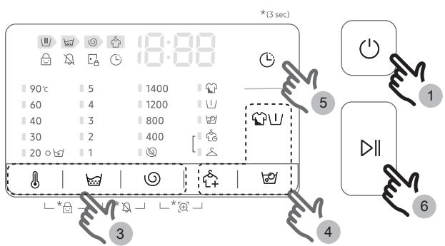 SAMSUNG WD80TA046BE - Étapes simples pour démarrer - 2