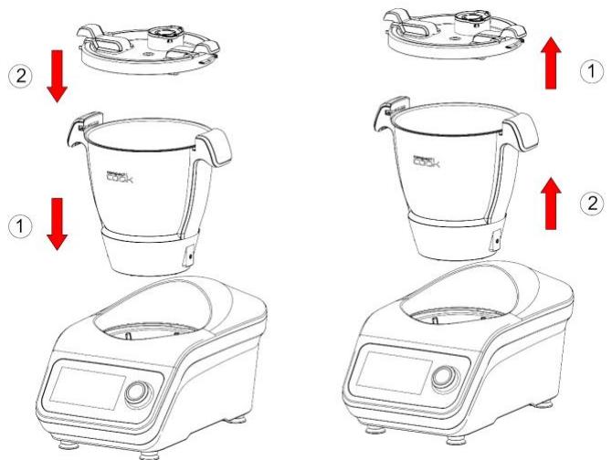 COMPACT COOK PLATINUM - Verrouiller le bol et le couvercle - 1